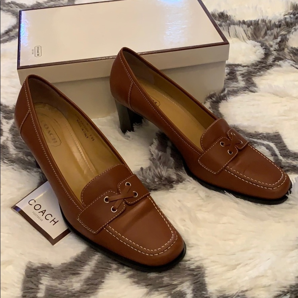 Amazing like new in box Coach heels Vintage